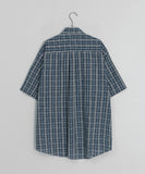 [unisex] Colmas Check Seersucker Short Sleeve Shirt