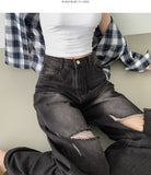 Summer No-Fade Balloon Wide-Fit Denim Pants