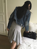 [MADE] Norber Vintage Washing Pocket Cropped Denim Jacket
