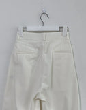 Bow Cotton High Waist Wide Pants
