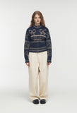 [2-WAY] RIBBON CROP Knit Zip-up