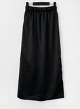 Nika satin slit long skirt