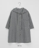 [unisex] Kanbilli Check Over Hooded Short Sleeve Shirt
