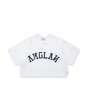[AG.W] Applique Crop Half Tee