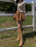 Hippie eyelet belt skirt