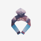 Zeo Tie-Dye See-Through Bolero Hood