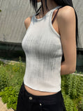 Metallic Ribbed Sleeveless