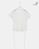 Aring Halter Shirring Puff Lace Blouse