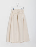 Ribam banding cotton pleats long skirt