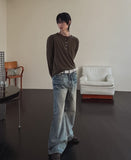 Cardis Laser Flare Denim Pants