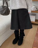 Tundro pintuck wool midi skirt