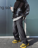 Tres line wide balloon denim