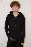 eyelet waffle hoodie