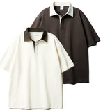 Work Overfit Collar Short Sleeve T-shirt