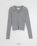 Cubo Collar Ribbed Knit Cardigan