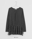 Polpen Frill Round Long Sleeve Tee