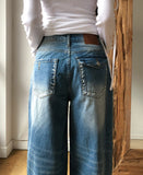 Et Wide Roll-up Denim Pants