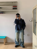Deanb parachute wide denim pants