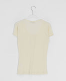 Kiri Punching Round Button Color Short Sleeve Tee