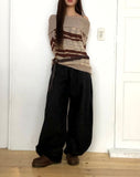 Henne Stripe Balloon Overfit Cotton Pants