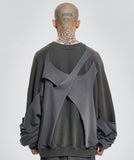 Paneled Washed Sweatshirt
