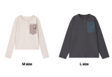 GRAR FLAG Henley Neck Long Sleeve T-Shirt