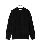 Levon Heavy Cable Henley Neck Knit