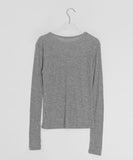 Nohidi Tencel Layered Loose Fit Long Sleeve Tee