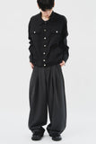 Set Twill Balloon Trousers