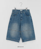 [unisex] Purfuri Washing Denim Bermuda Pants