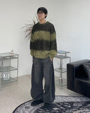 Heren gradient grunge knit