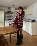 [wool21%] Sway Multi-Striped Cardigan