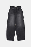 Milo snap wide denim pants