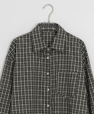 [unisex] Tend Check Over Long Sleeve Shirt
