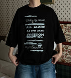 Vintage Lettering Hip-hop Tee
