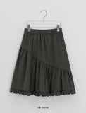 Bevuri Diagonal Frill Banding Long Skirt