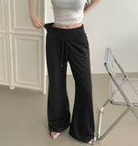 Bootcut ver. Fold Mesh Fabric Banding Bootcut Pants