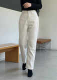 Warm-up Brushed Corduroy Straight Pants