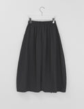 Urend Shirring Nylon Long Skirt