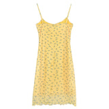lemon floral mini dress