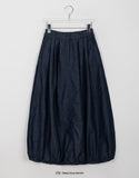 Yeco Banding Balloon Denim Long Skirt