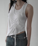 Leme Shirring Layered Sleeveless