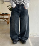 Wanko Side Pin Tuck Wide Denim Pants