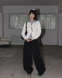 Vinic Pintuck Balloon Fit Diagonal Pocket Two-Way Cargo Pants