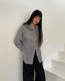 Ju-ring Frill Check Hooded Long Sleeve SH