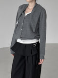 Bant Scarf Set Wool Knit Cardigan