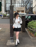 Oke Stripe Tie Shirt Blouse