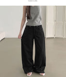 Cooling Summer Cut Tencel Banding Long Wide Cotton Pants