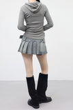 Deniyan Belt Pleated Skirt