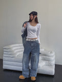 [U-BASIC] Sina Slimming Basic Square Long Sleeve